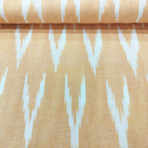 Yellow With White Ikkat Print Cotton TU-7918