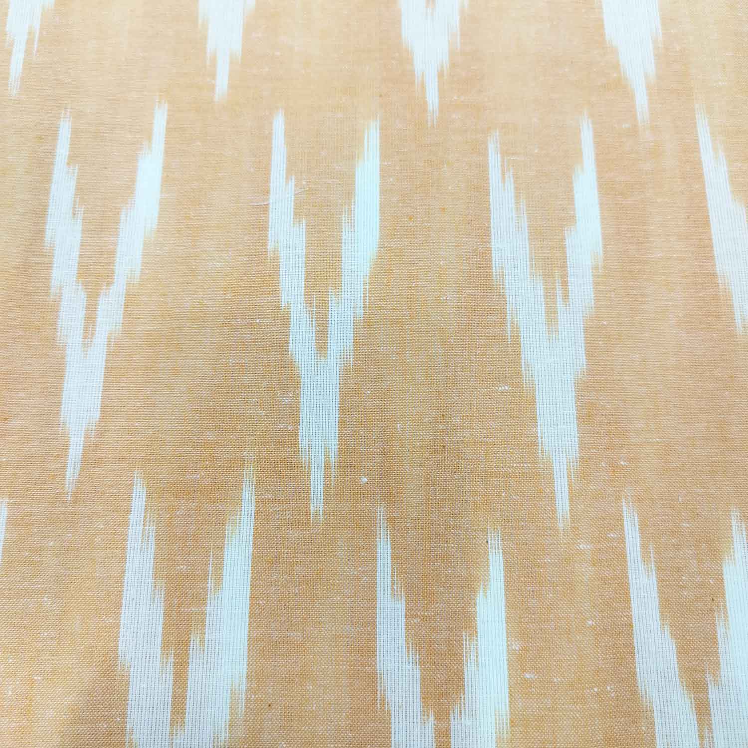 Yellow With White Ikkat Print Cotton TU-7918