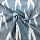 Teal Green With Blue Ikkat Print Cotton TU-7921