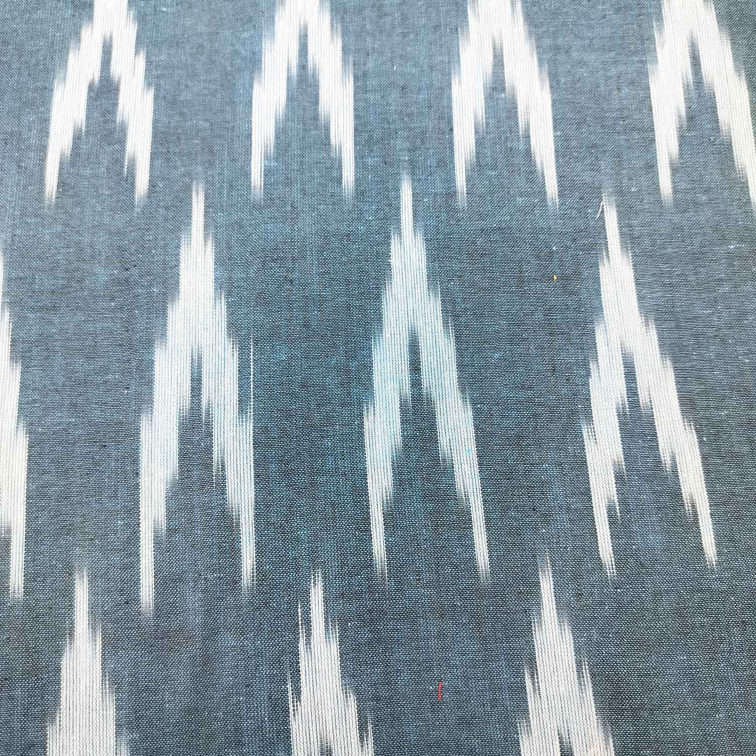 Teal Green With Blue Ikkat Print Cotton TU-7921