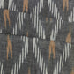 Grey With White & Brown Ikkat Print Cotton Fabric