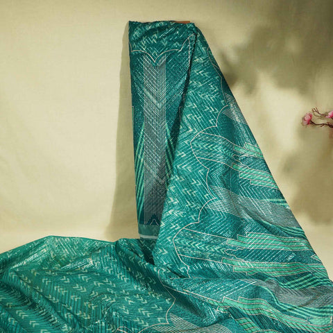 Green Gotta Embrodiery Georgette Satin TU-7981