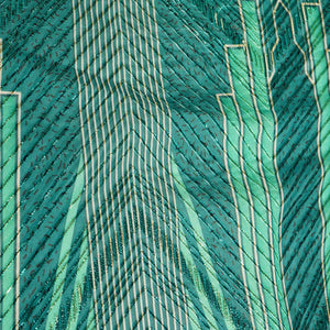 Green Gotta Embrodiery Georgette Satin TU-7981