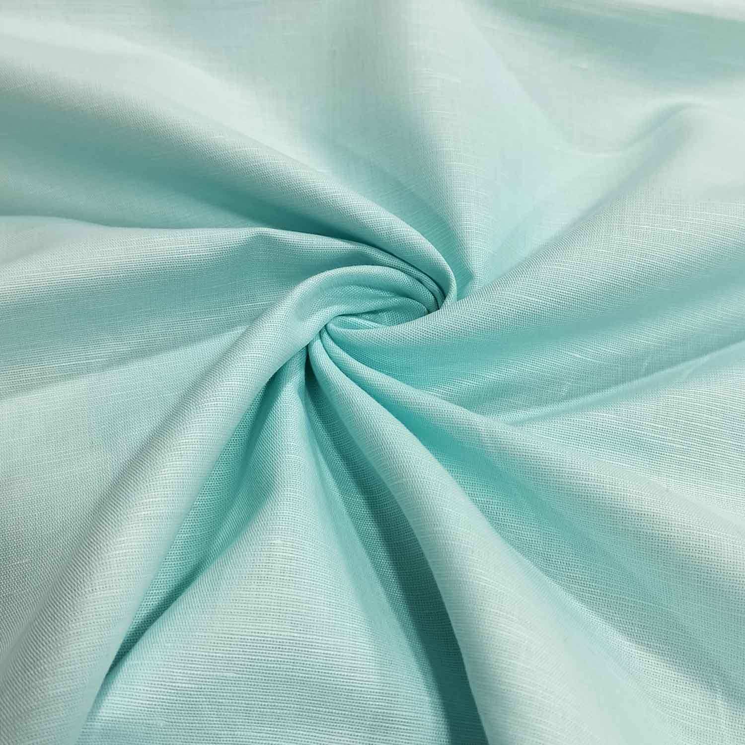 Sky Blue Solid Cotton Linen TU-8262