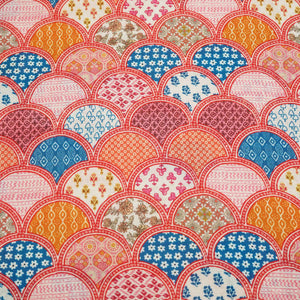 Multicolor Traditional Print Mulmul BJ-8548