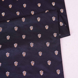 Black Butti Katan Silk Fabric NH-28869 - TradeUNO