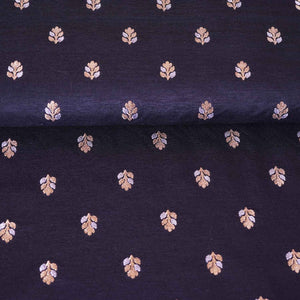 Black Butti Katan Silk Fabric NH-28869 - TradeUNO