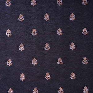 Black Butti Katan Silk Fabric NH-28869 - TradeUNO