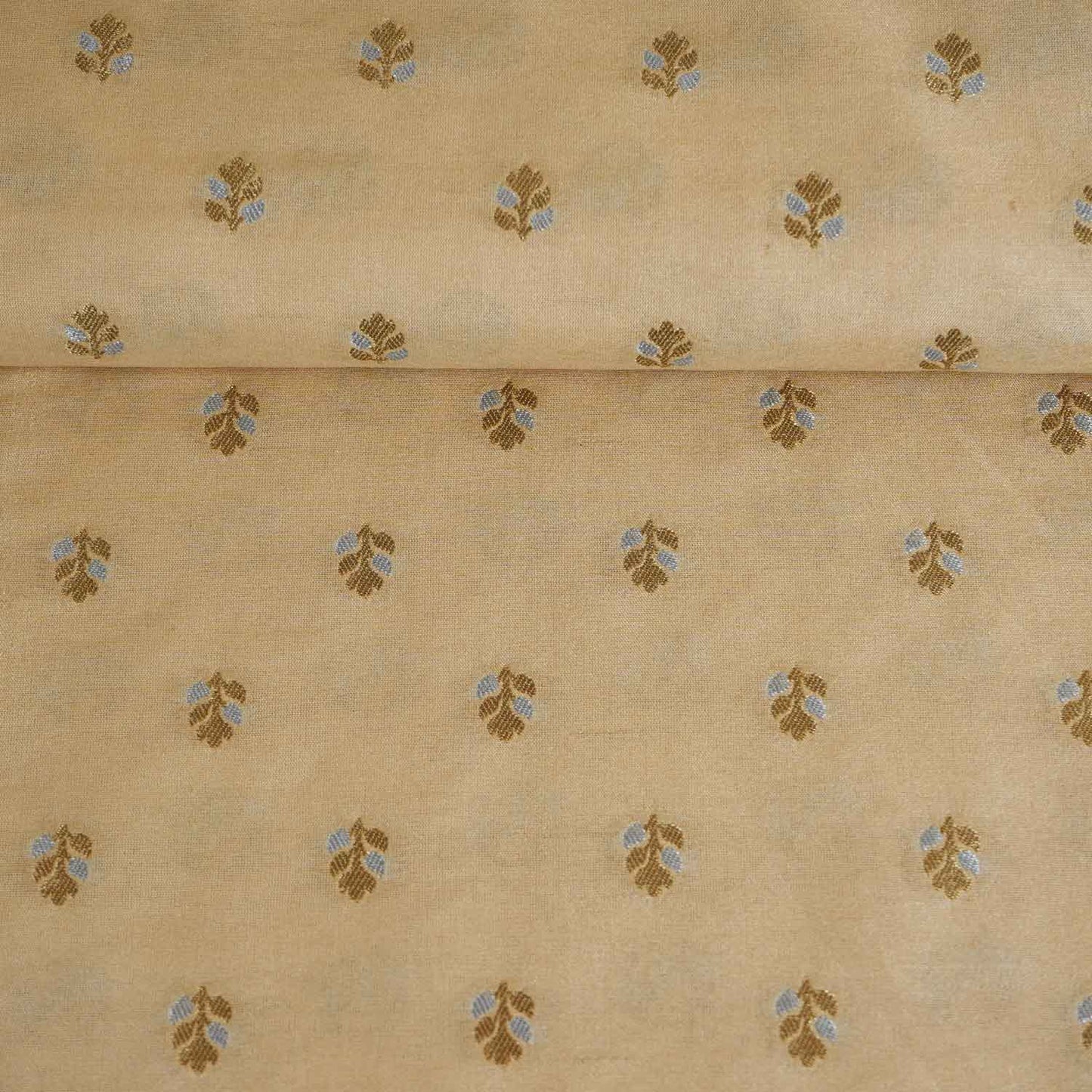 Peach Butti Katan Silk Fabric NH-28872