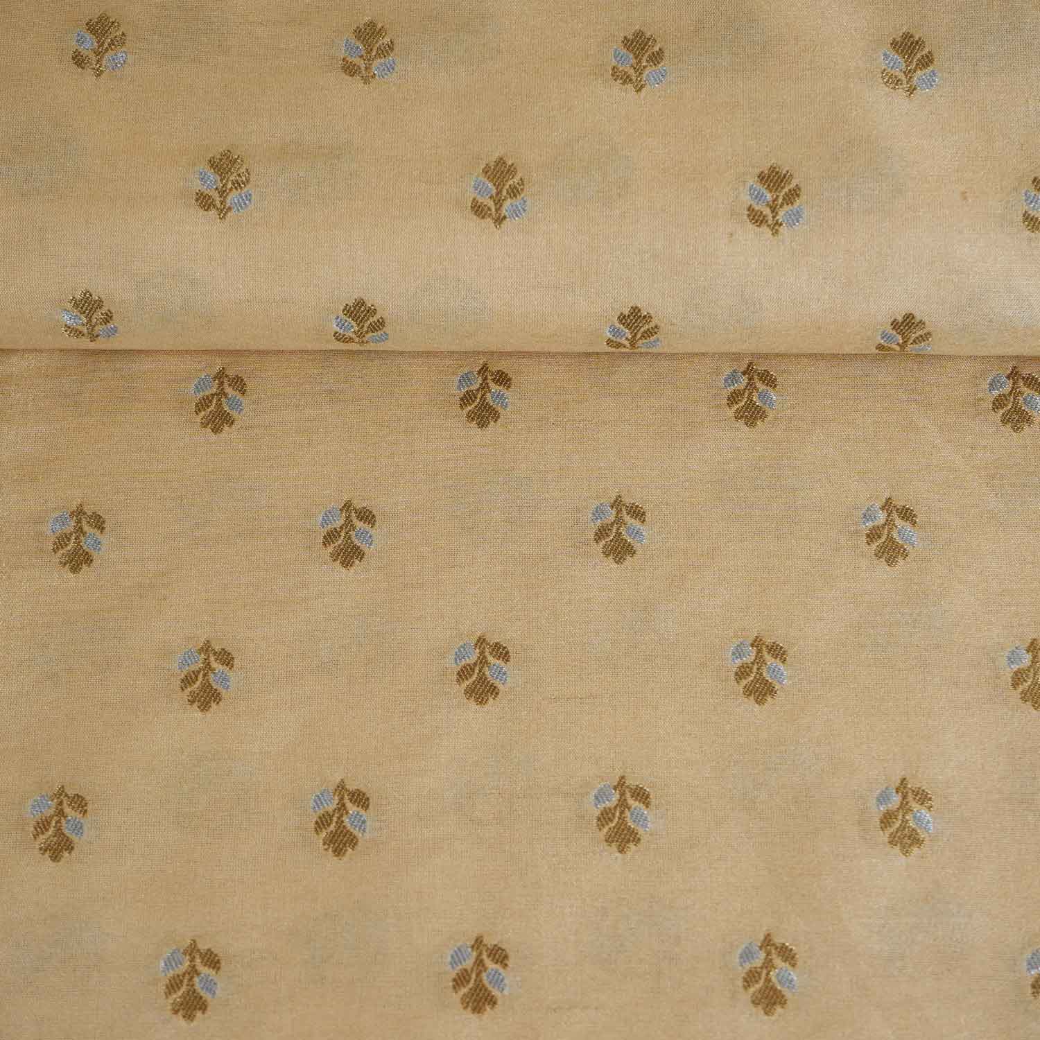Peach Butti Katan Silk Fabric NH-28872 - TradeUNO