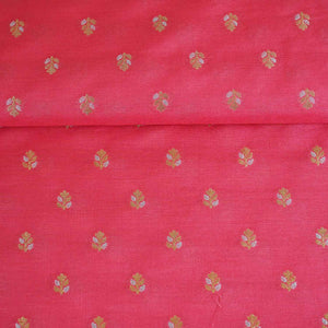 Pink Butti Katan Silk Fabric NH-28873 - TradeUNO