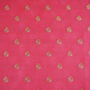 Pink Butti Katan Silk Fabric NH-28873 - TradeUNO