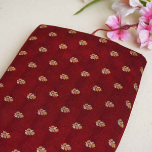 Maroon Butti Katan Silk Fabric NH-28876 - TradeUNO