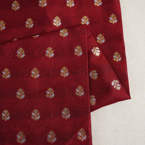 Maroon Butti Katan Silk Fabric NH-28876 - TradeUNO