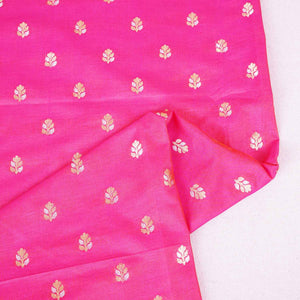 Pink Butti Katan Silk Fabric NH-28879 - TradeUNO