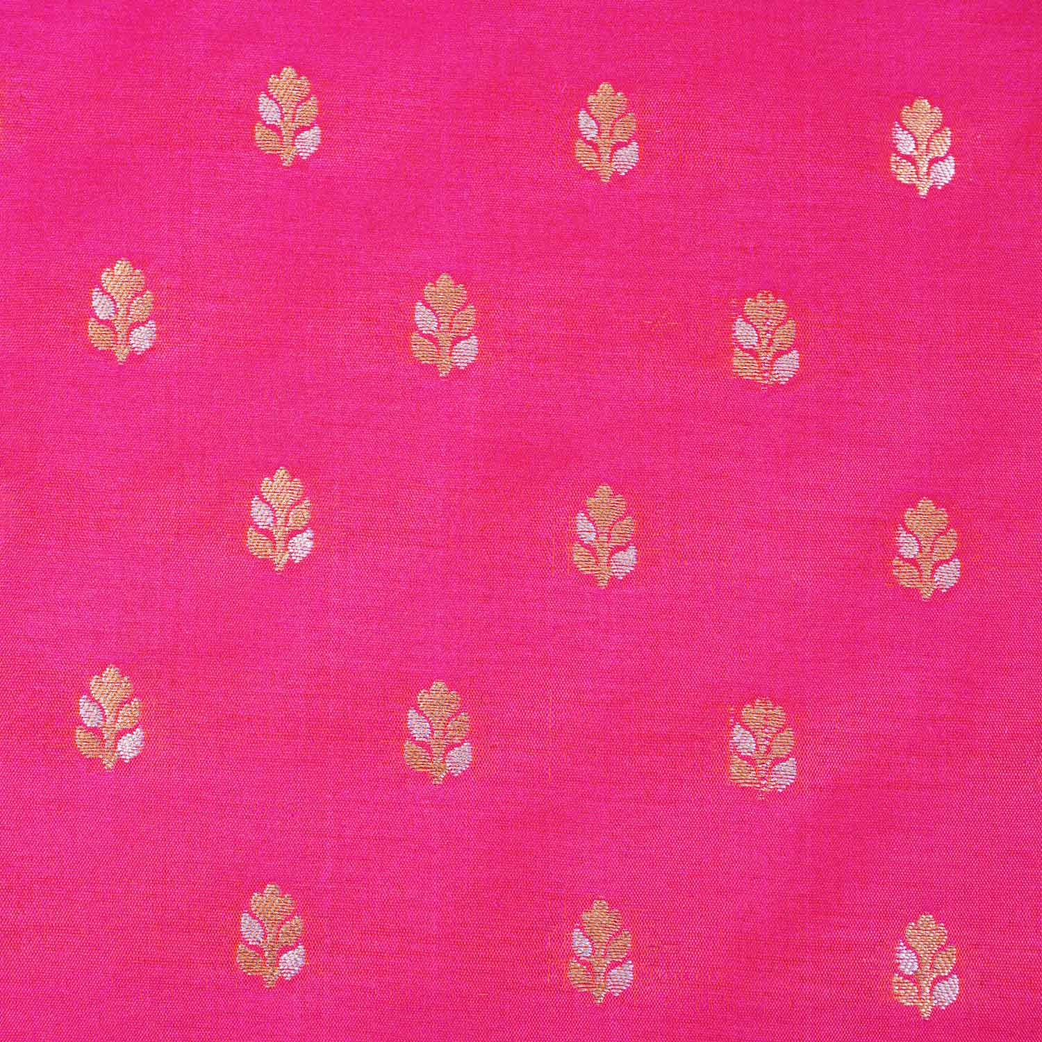 Pink Butti Katan Silk Fabric NH-28879 - TradeUNO