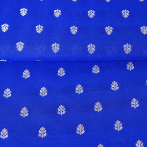 Royal Blue Butti Katan Silk Fabric NH-28880 - TradeUNO