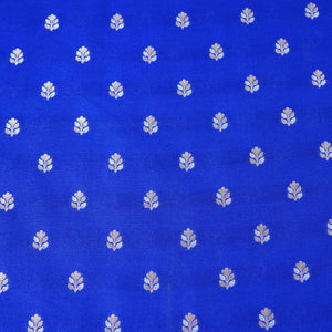 Royal Blue Butti Katan Silk Fabric NH-28880 - TradeUNO