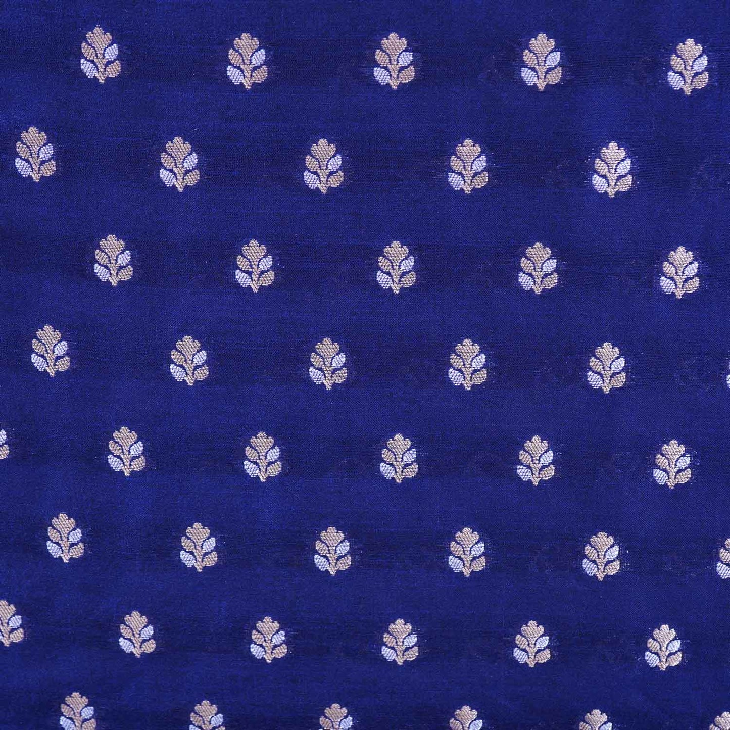 Navy Blue Butti Katan Silk Fabric NH-28881