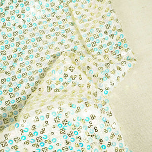 White Sequence Embroidery Gerogette KA-8815