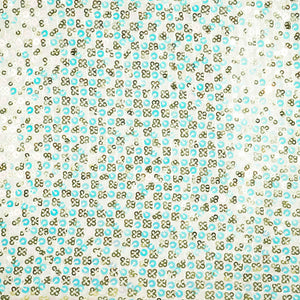 White Sequence Embroidery Gerogette KA-8815
