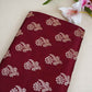 Maroon Saffron Silver Butti Brocade Fabric NH-28882