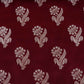 Maroon Saffron Silver Butti Brocade Fabric NH-28882