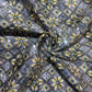 Grey & Multicolor Handblock Sequence Chinon Fabric