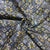 Grey & Multicolor Handblock Sequence Chinon Fabric