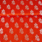 Orange Saffron Silver Butti Brocade Fabric NH-28883