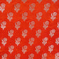 Orange Saffron Silver Butti Brocade Fabric NH-28883