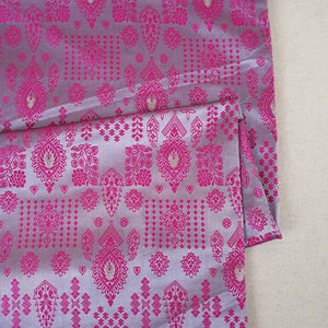 Lilac & Pink Traditional Weave Brocade Fabric NH-28885 - TradeUNO