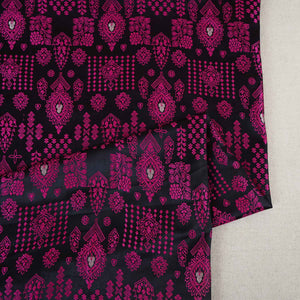 Wine & Pink Traditional Weave Brocade Fabric NH-28887 - TradeUNO