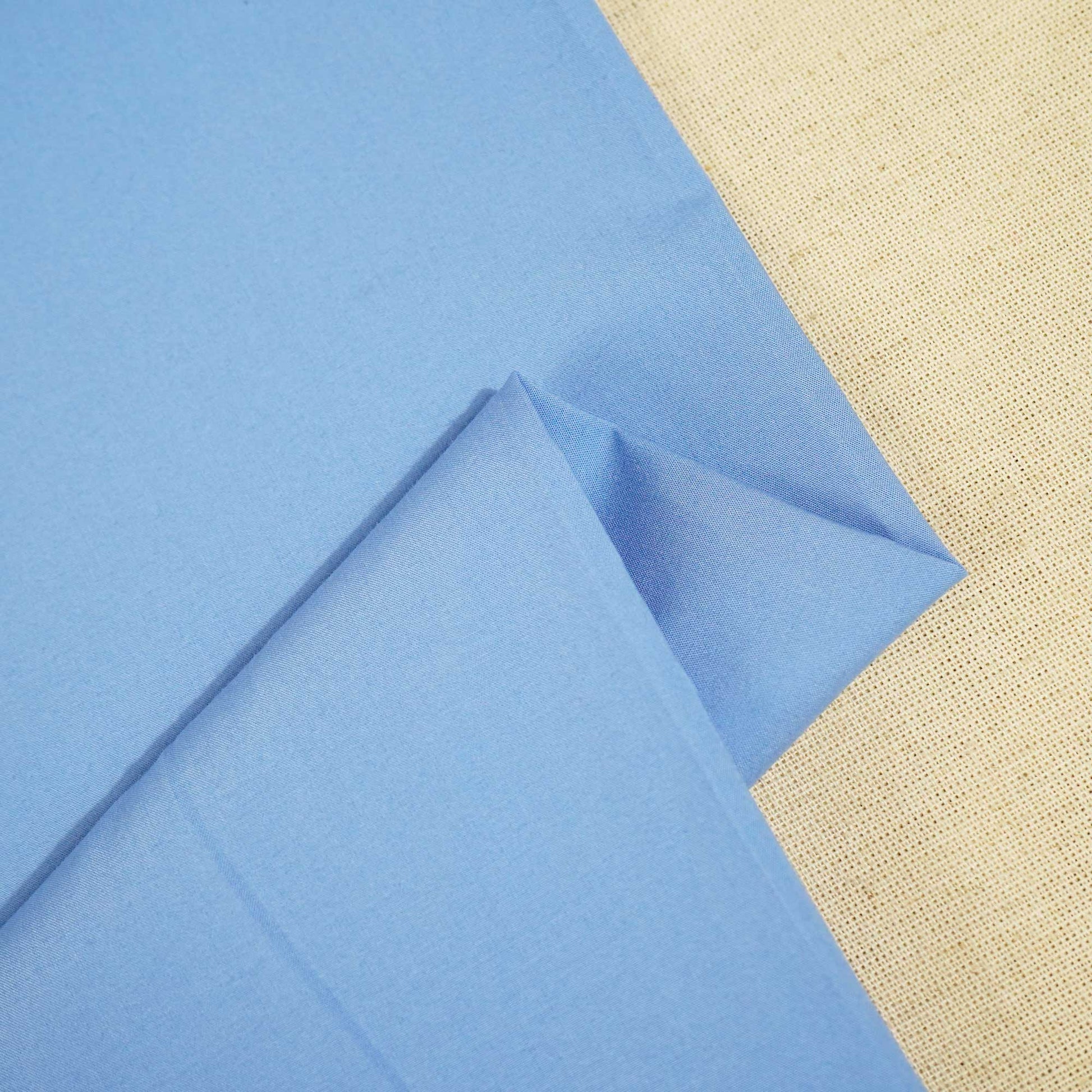 Sky Blue Solid Poplin Fabric STI-8882