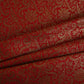 Red Antick Gold Jaal Brocade Fabric NH-28890