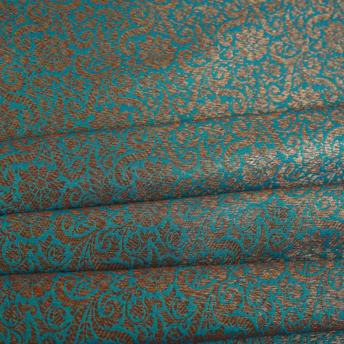 Lavender Antick Gold Jaal Brocade Fabric NH-28892