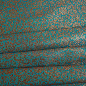 Lavender Antick Gold Jaal Brocade Fabric NH-28892 - TradeUNO