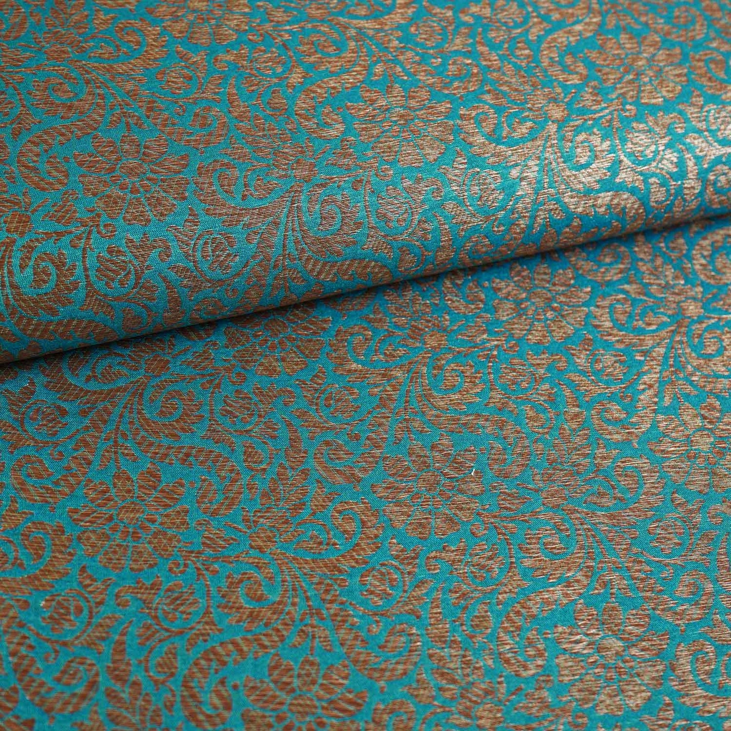 Lavender Antick Gold Jaal Brocade Fabric NH-28892