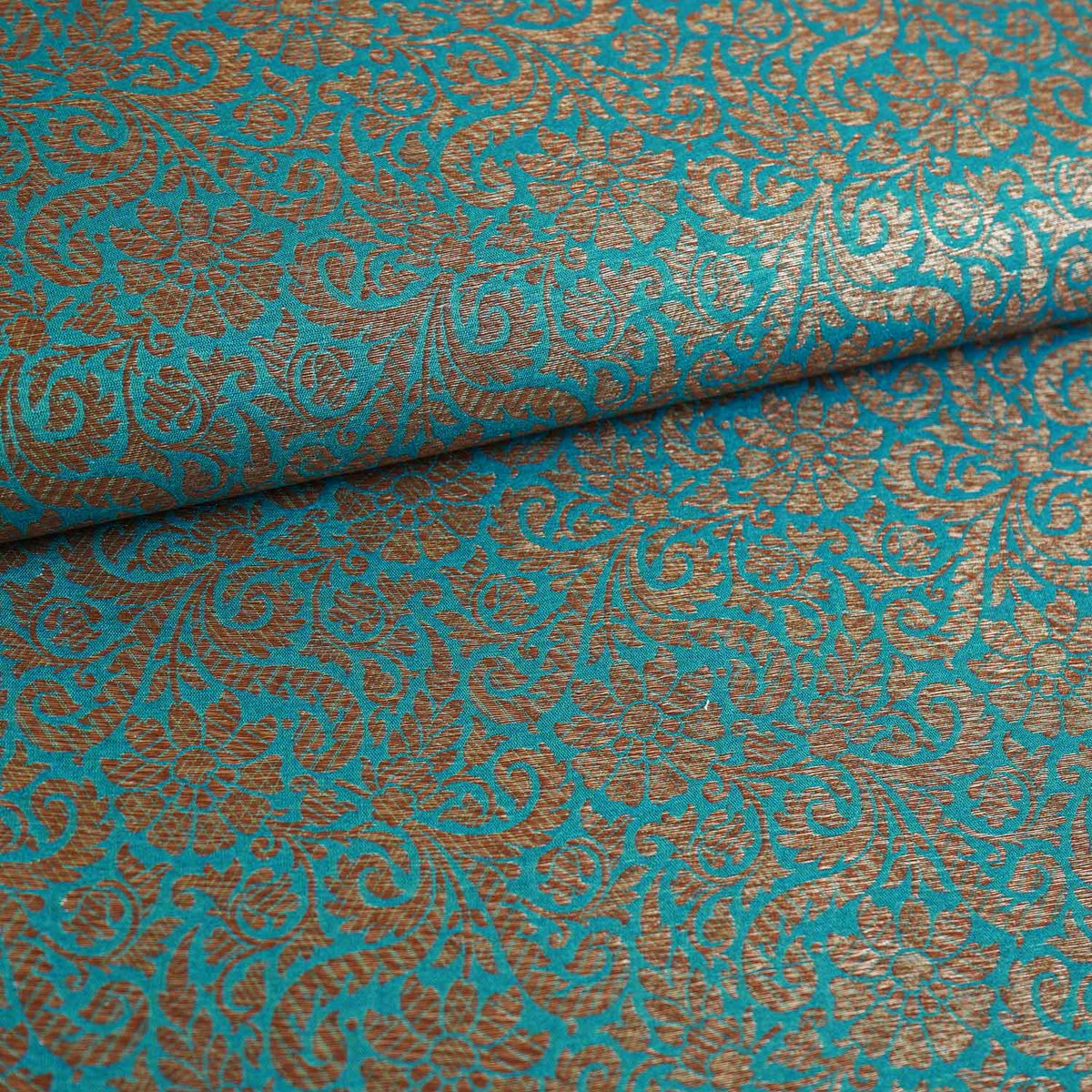 Lavender Antick Gold Jaal Brocade Fabric NH-28892 - TradeUNO