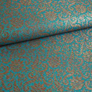 Lavender Antick Gold Jaal Brocade Fabric NH-28892 - TradeUNO