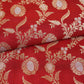 Red Floral Jaal Katan Silk Fabric NH-28897
