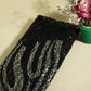 Black & Silver Handwork Bead Imported & Sequence Embroidery Net CF-8998