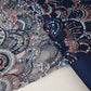 Navy Blue & Multicolor Handwork Imported Sequence Embroidery Net CF-9000
