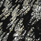 Black & Silver Imported Sequence Embroidery Net AAF-9012