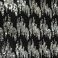 Black & Silver Imported Sequence Embroidery Net AAF-9012