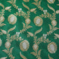Olive Green Floral Jaal Katan Silk Fabric NH-28904