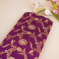 Purple Floral Jaal Katan Silk Fabric NH-28905