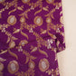 Purple Floral Jaal Katan Silk Fabric NH-28905