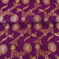 Purple Floral Jaal Katan Silk Fabric NH-28905