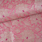 Pink Silver Jaal Brocade Fabric NH-28909